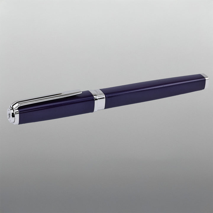 Waterman Exception Slim Blue wIth Silver Trim Rollerball