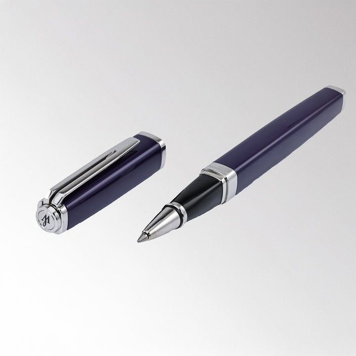 Waterman Exception Slim Blue wIth Silver Trim Rollerball