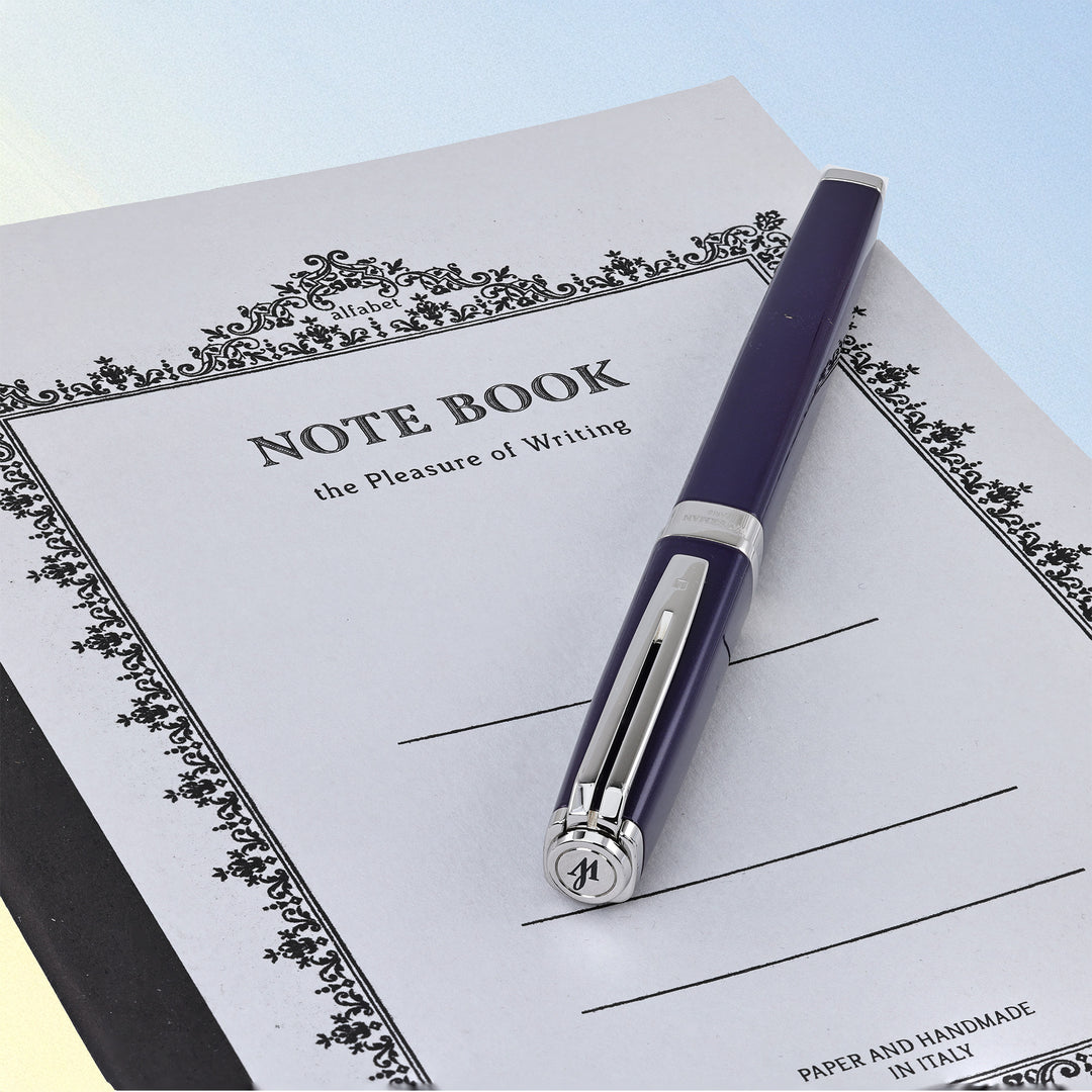 Waterman Exception Slim Blue wIth Silver Trim Rollerball