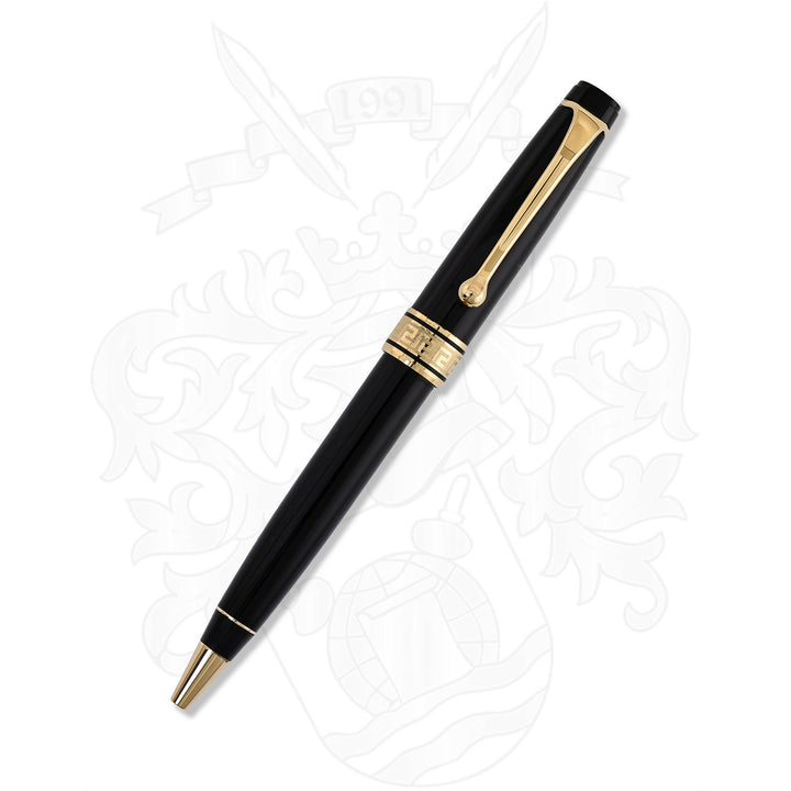 Aurora Optima Black With Gold Trim Ballpoint