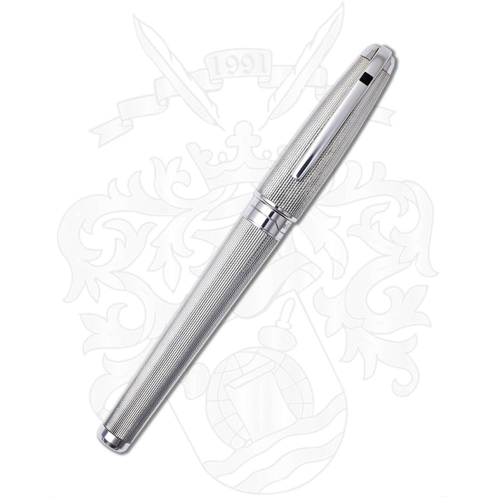 S.T Dupont XL Olympio Silver Plated Batley Grain Fountain Pen