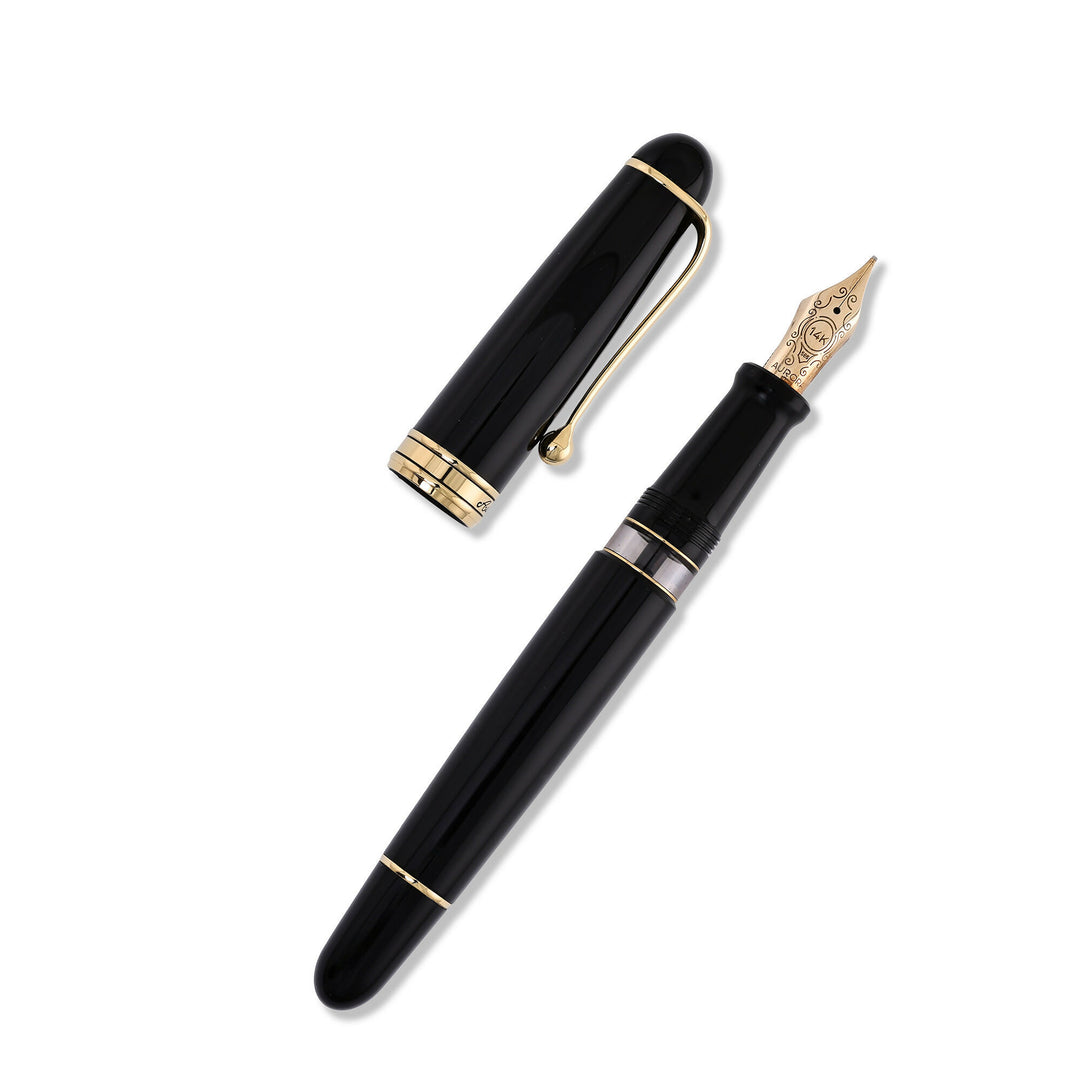 Aurora 88 Black With Gold Trim Fountain Pen