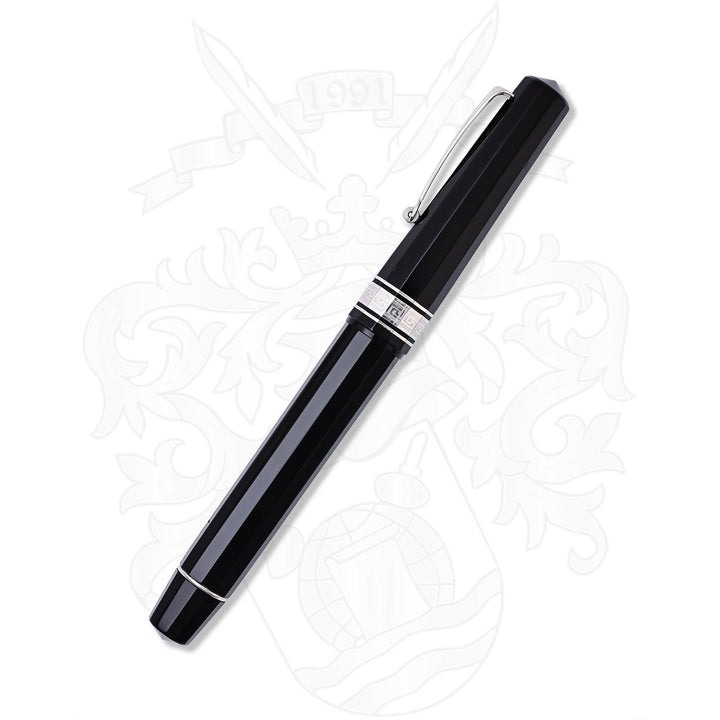 Omas Paragon Black And Silver Fountain Pen