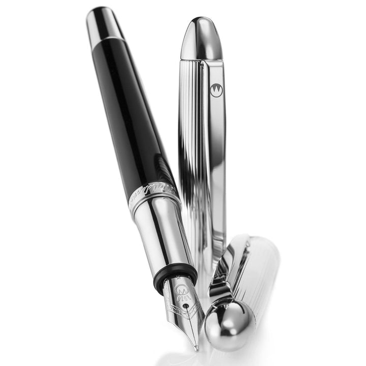 Waldmann Pocket Fountain Pen - Black - Steel