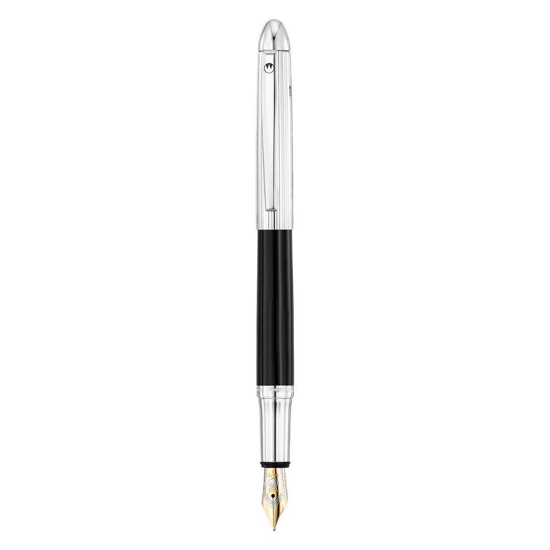 Waldmann Pocket Fountain Pen - Black - 18K Gold