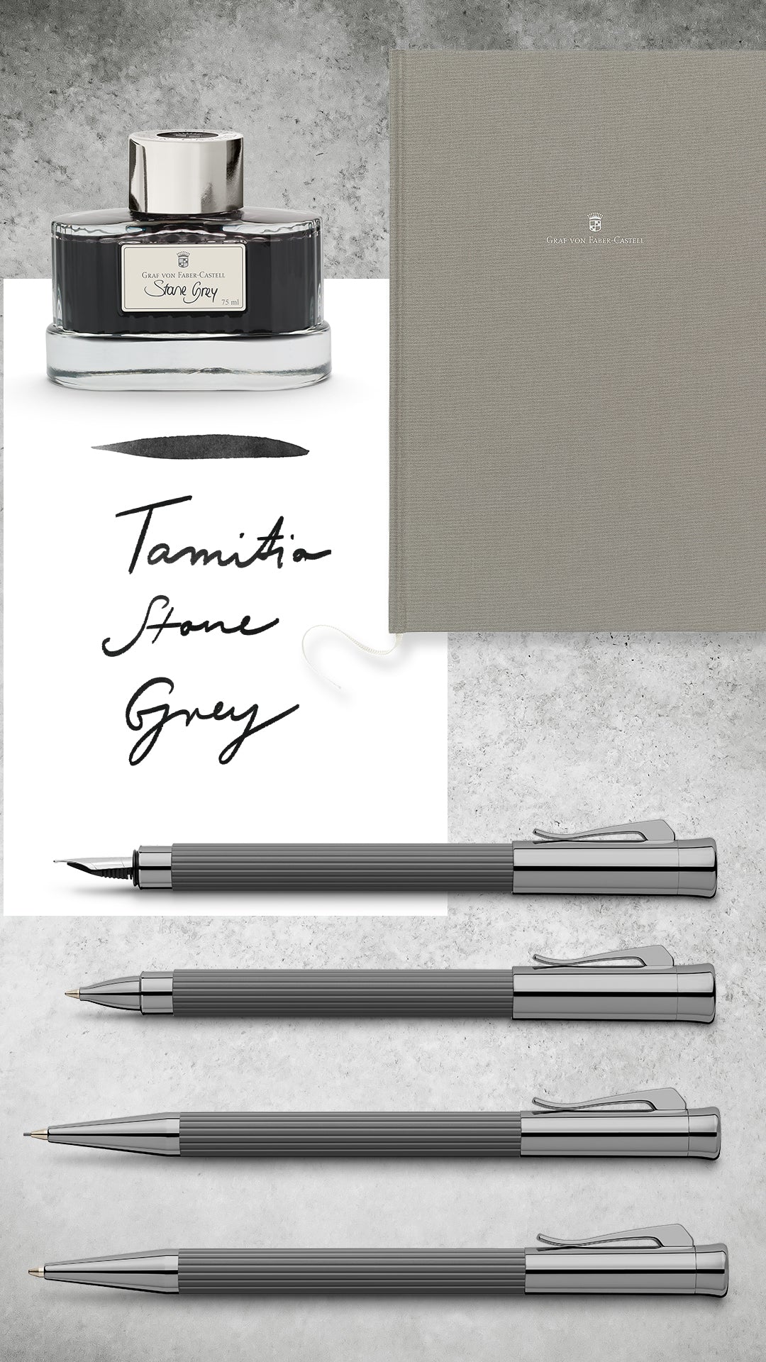 Graf von Faber-Castell Tamitio Stone Grey  Fountain Pen
