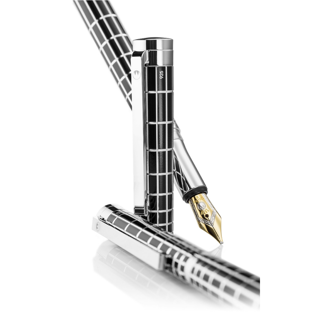 Waldmann Xetra Fountain Pen - Patterned Lacquer - Steel