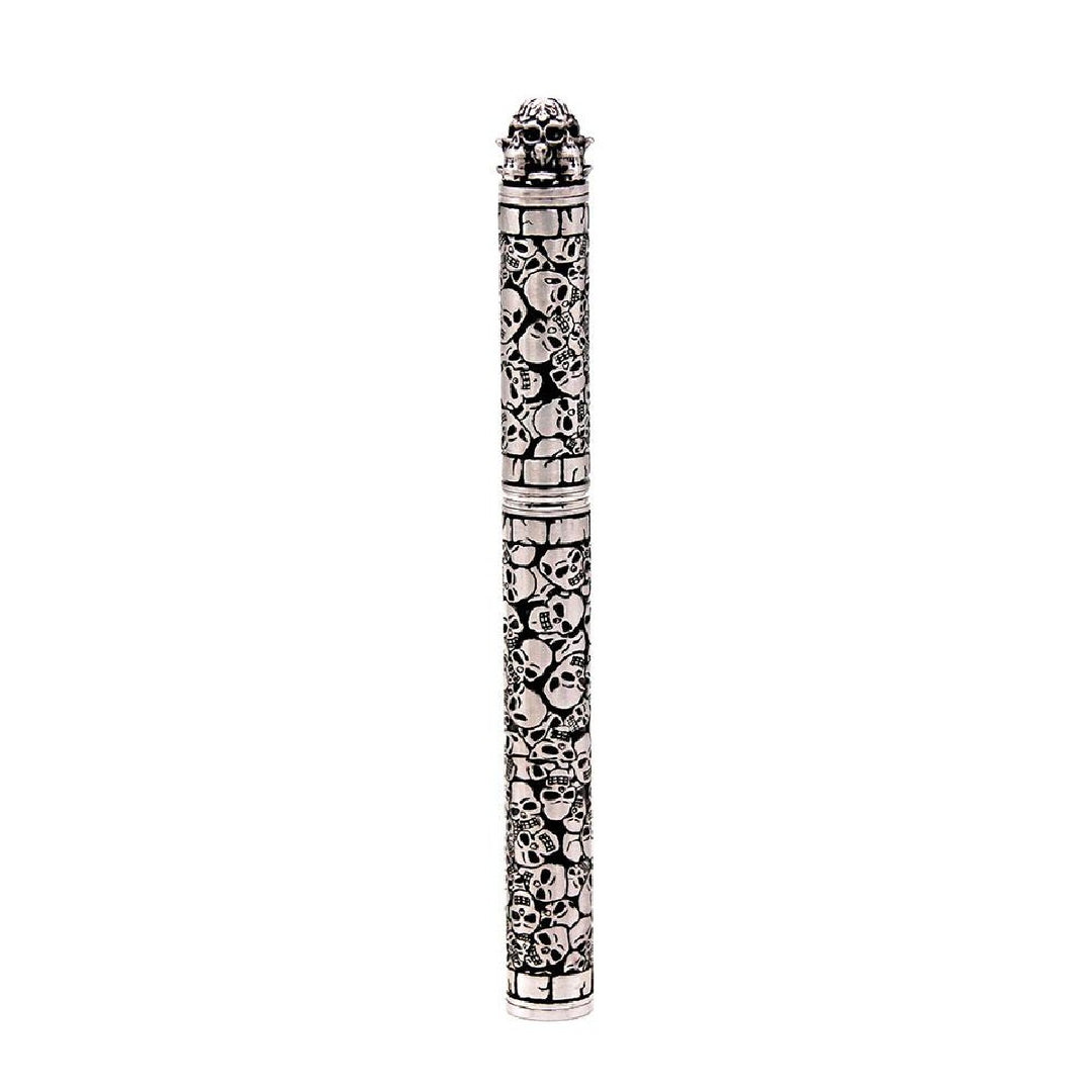 S.T. Dupont Haute Creation Tattoo Collection Fountain Pen - Rhodium Catacombs