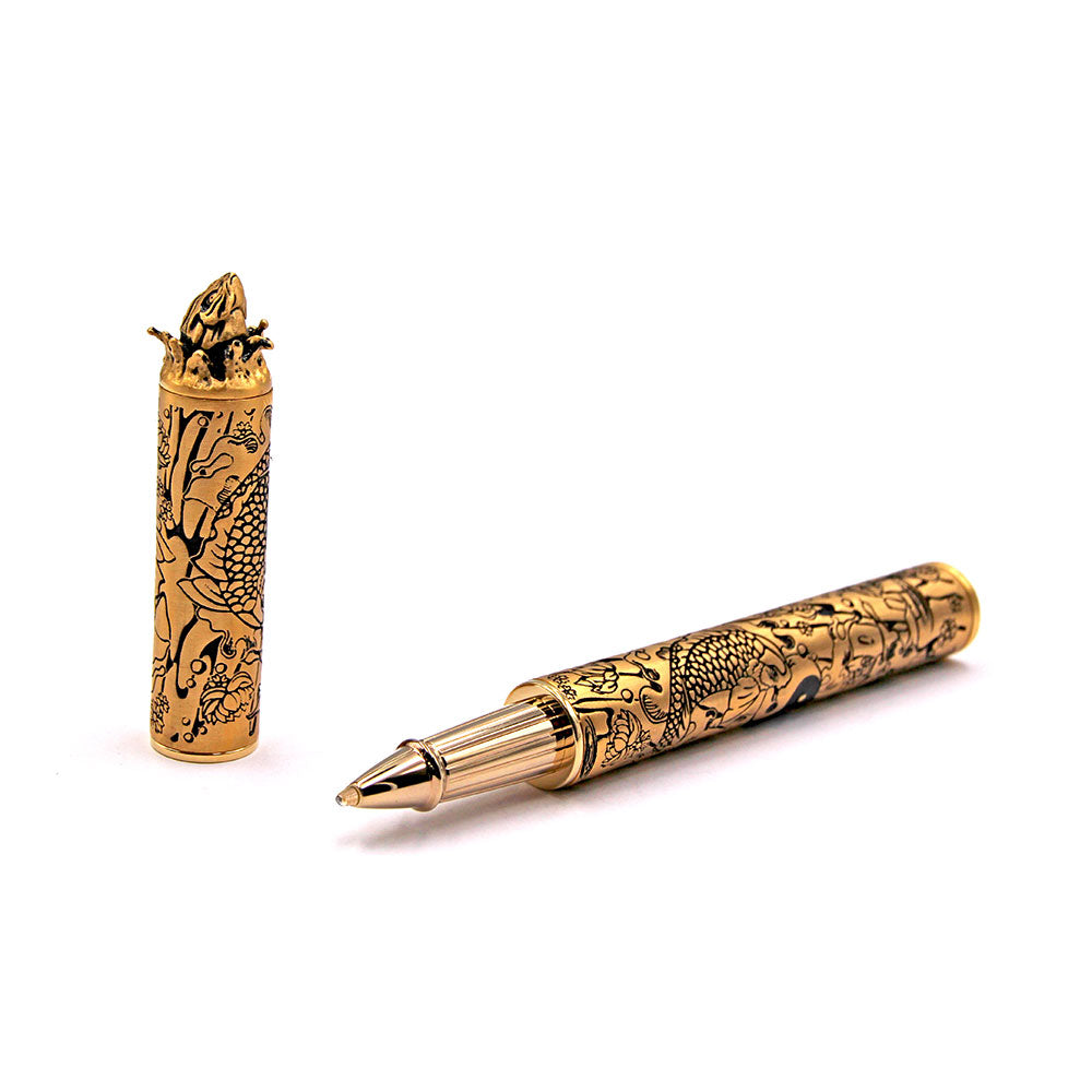 S.T. Dupont Haute Creation Tattoo Collection Rollerball Pen - Gold Koi Fish