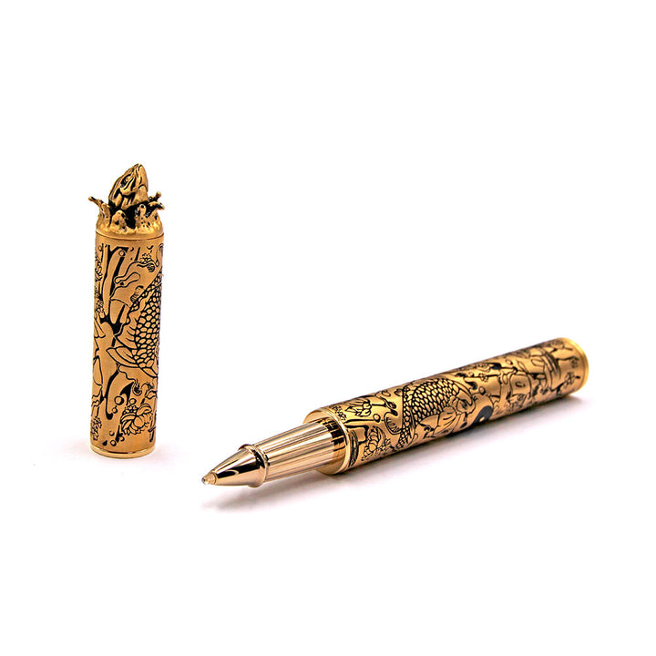 S.T. Dupont Haute Creation Tattoo Collection Rollerball Pen - Gold Koi Fish