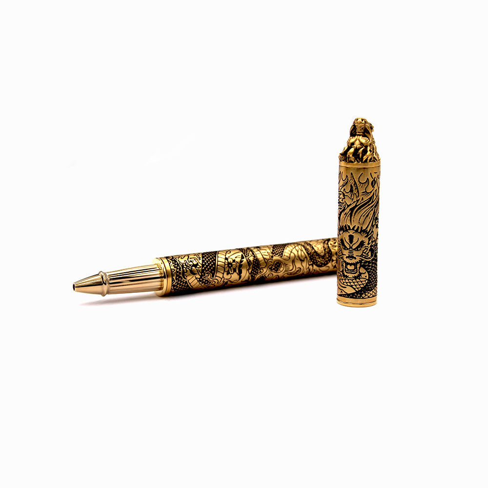 S.T. Dupont Haute Creation Tattoo Collection Rollerball Pen - Gold Dragon