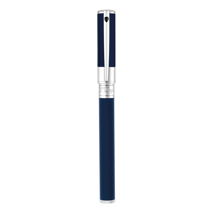 S.T. Dupont D-Initial Rollerball Pen - Blue & Chrome