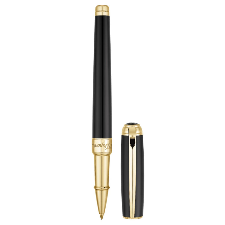 S.T. Dupont Line D Medium Rollerball Pen - Black & Gold