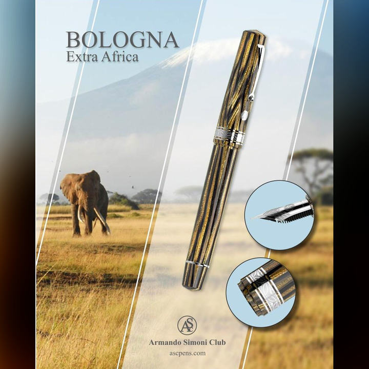 Armando Simoni Club Bologna Extra Fountain Pen - Africa