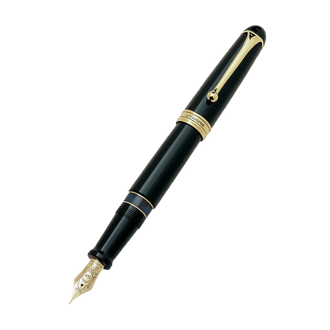 Aurora "88" Gold Plated Collection Black Resin Large Fountain Pen
