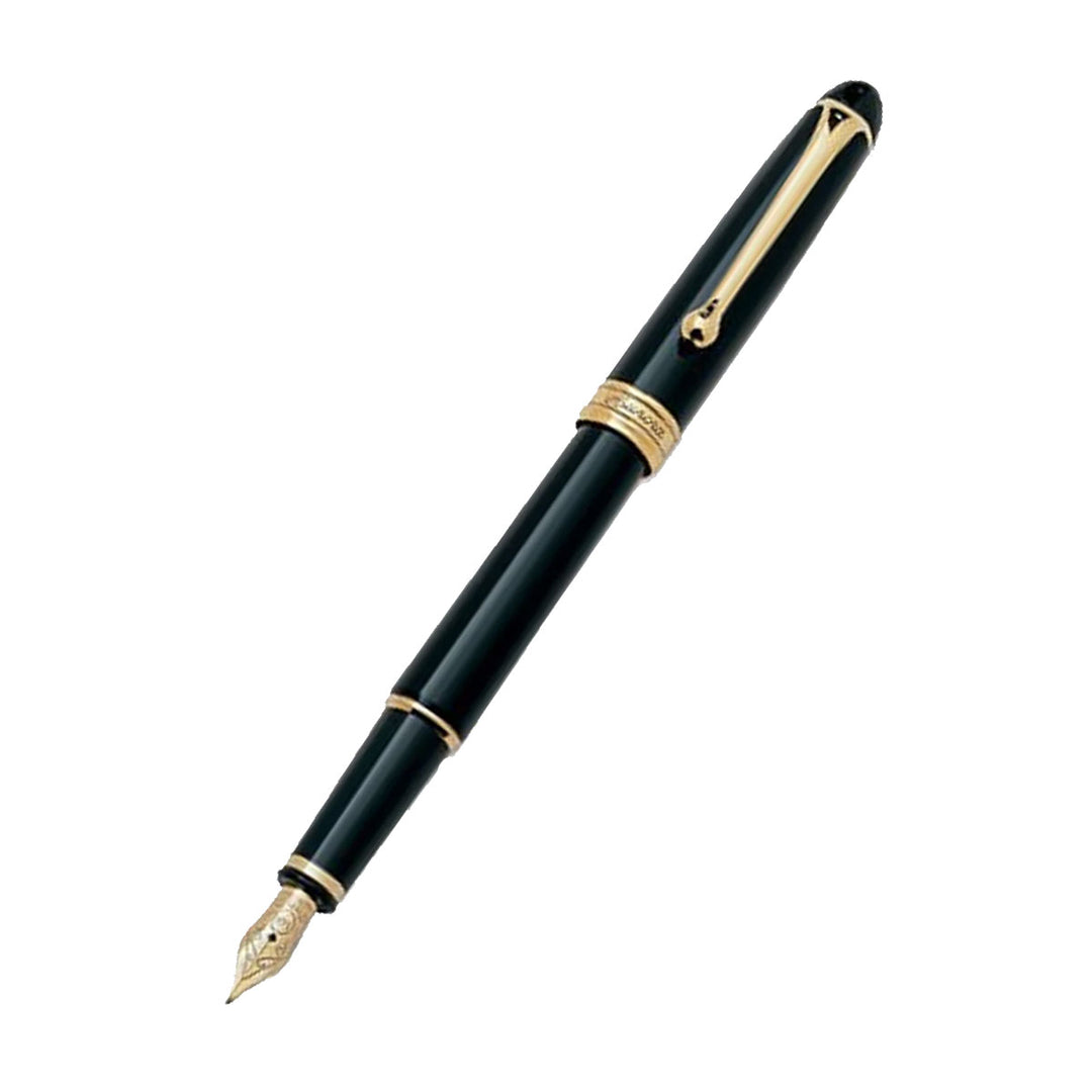 Aurora "88" Gold Plated Collection Black Resin Small Fountain Pen