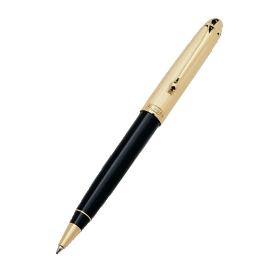 Aurora "88" Gold Plated Collection Gold Plated Cap/ Black Barrel Ballpoint Pen