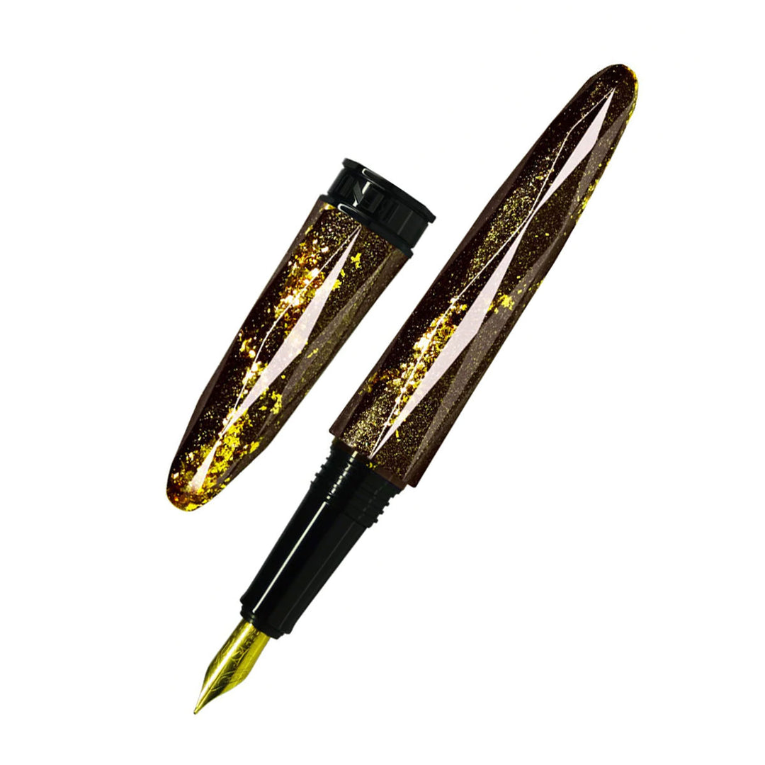 Benu Briolette Fountain Pen - Gold Ore