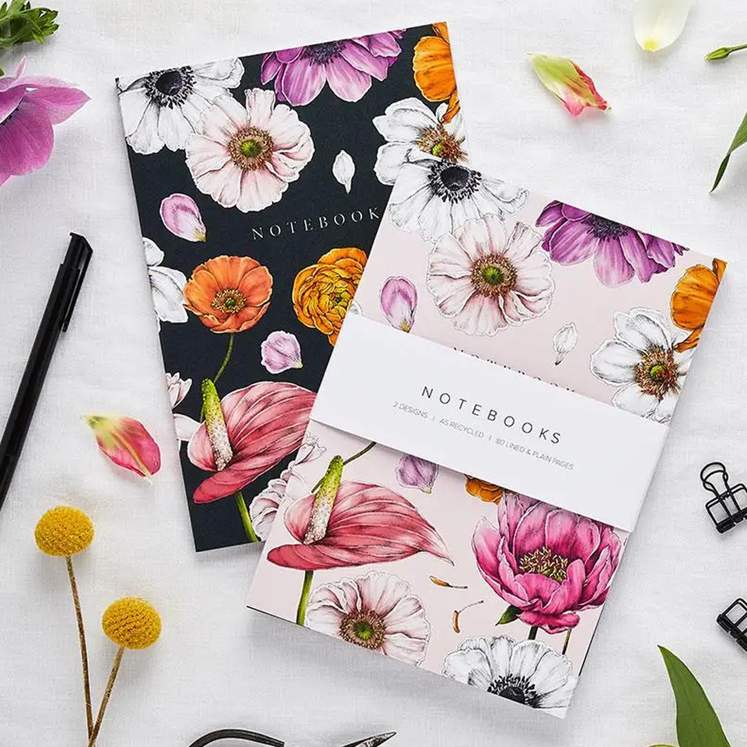 Catherine Lewis Design - Floral Brights A5 Notebooks