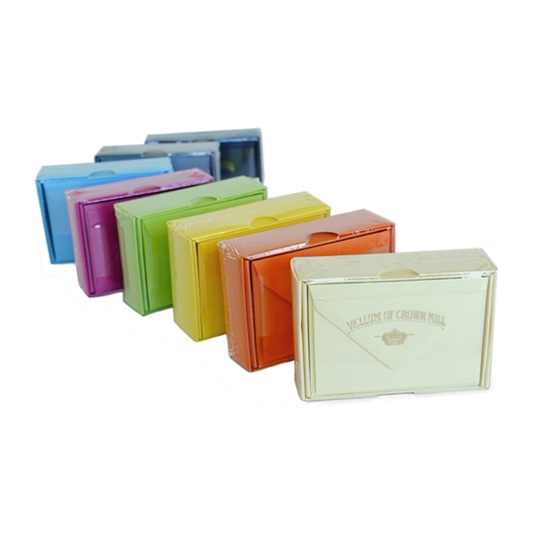 Crown Mill - Color Vellum Small Note Cards and Envelopes (25ct) 2.5 x 3.75"