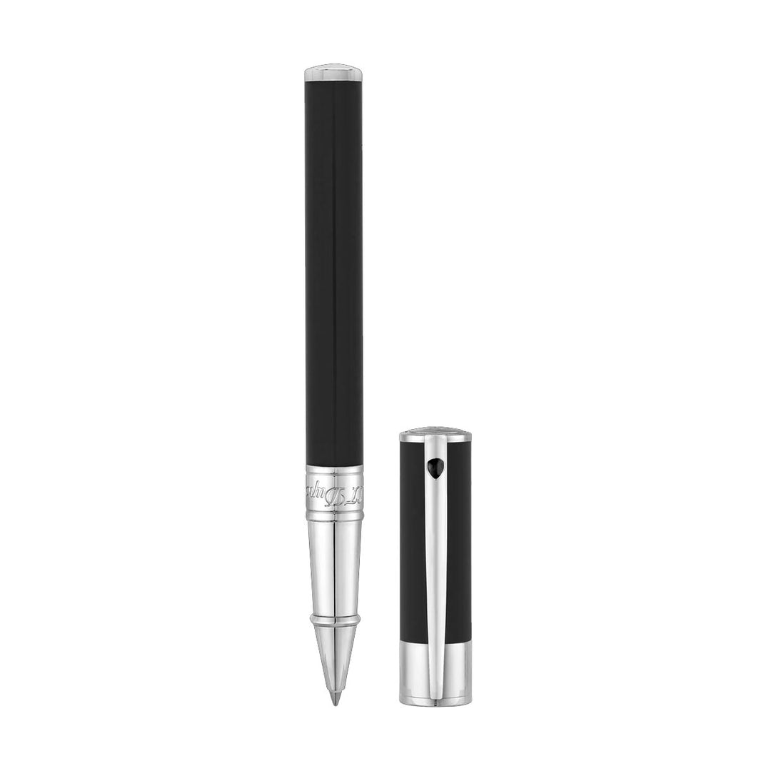 S.T. Dupont D-Initial Rollerball Pen - Noir & Chrome