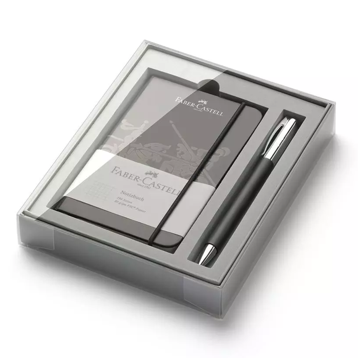 Faber-Castell Ambition Black Rollerball & Pen Gift Set