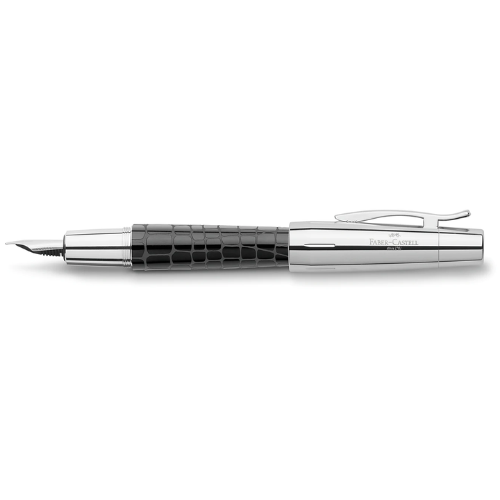 Faber-Castell E-Motion Precious Resin I - Crocodile Black Fountain Pen