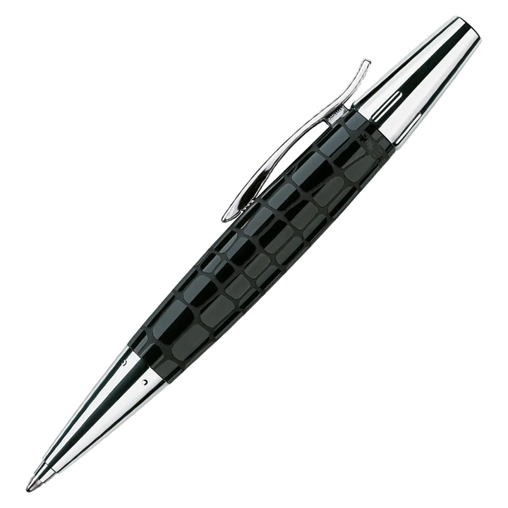 Faber-Castell E-Motion Precious Resin I - Crocodile Black Ballpoint Pen