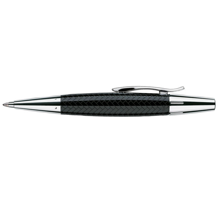 Faber-Castell E-Motion Precious Resin II - Parquet Black Ballpoint Pen