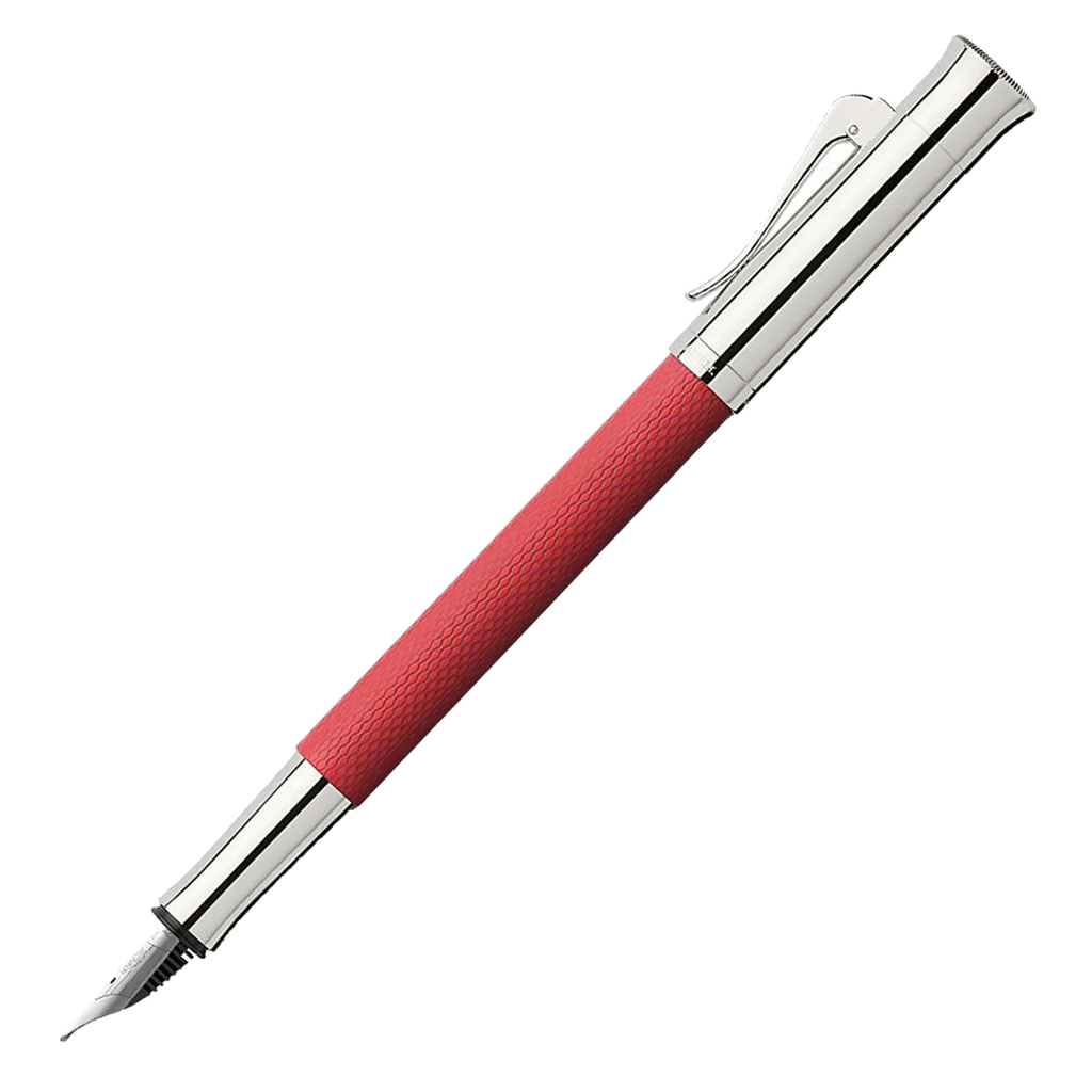 Graf Von Faber-Castell Fountain Pen Guilloche India Red - Fine