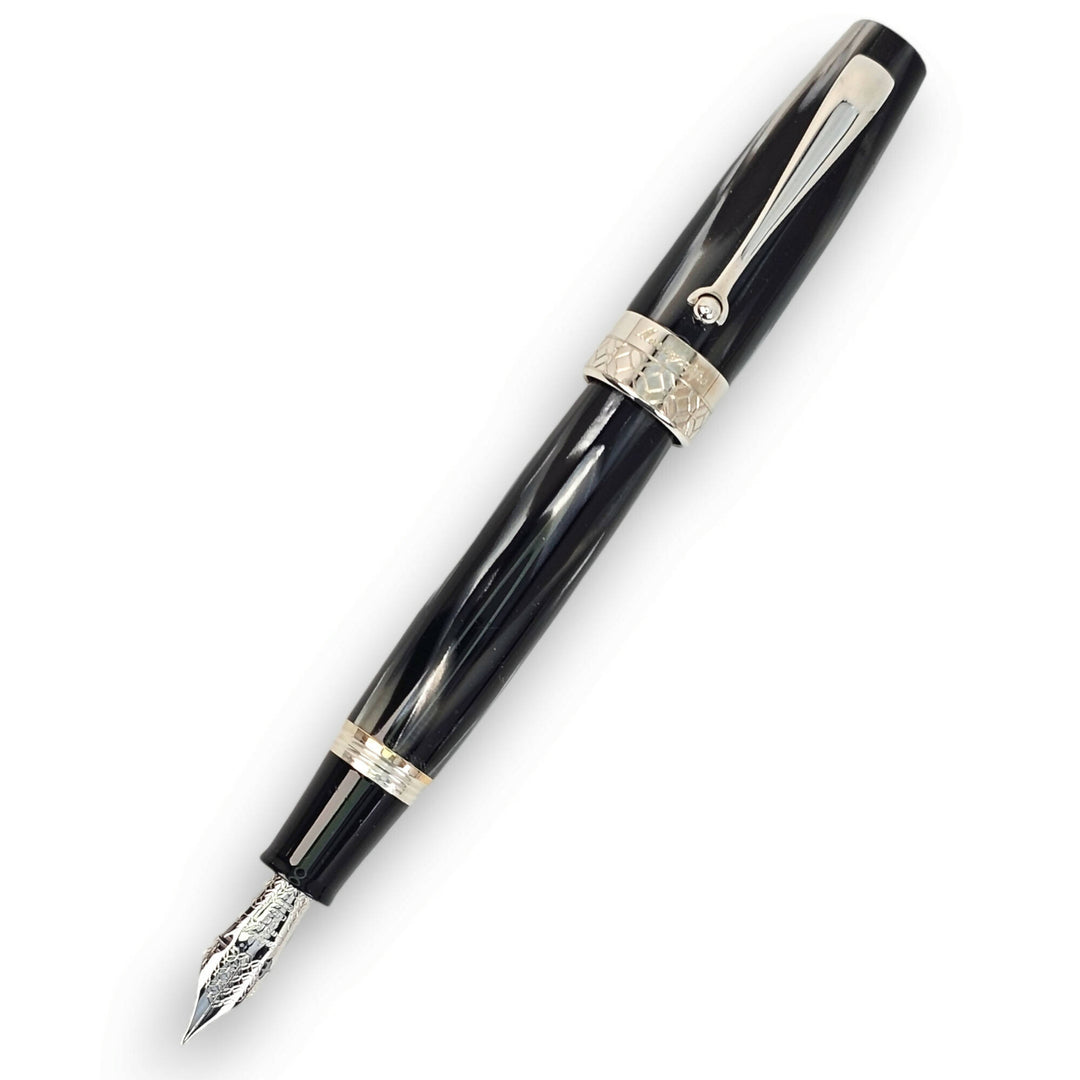 Miya 450 Fountain Pen with Flex Nib Black&White