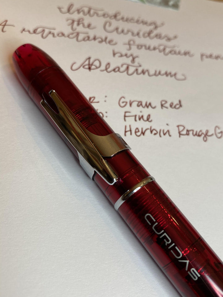 Platinum CURIDAS Fountain Pen - Gran Red