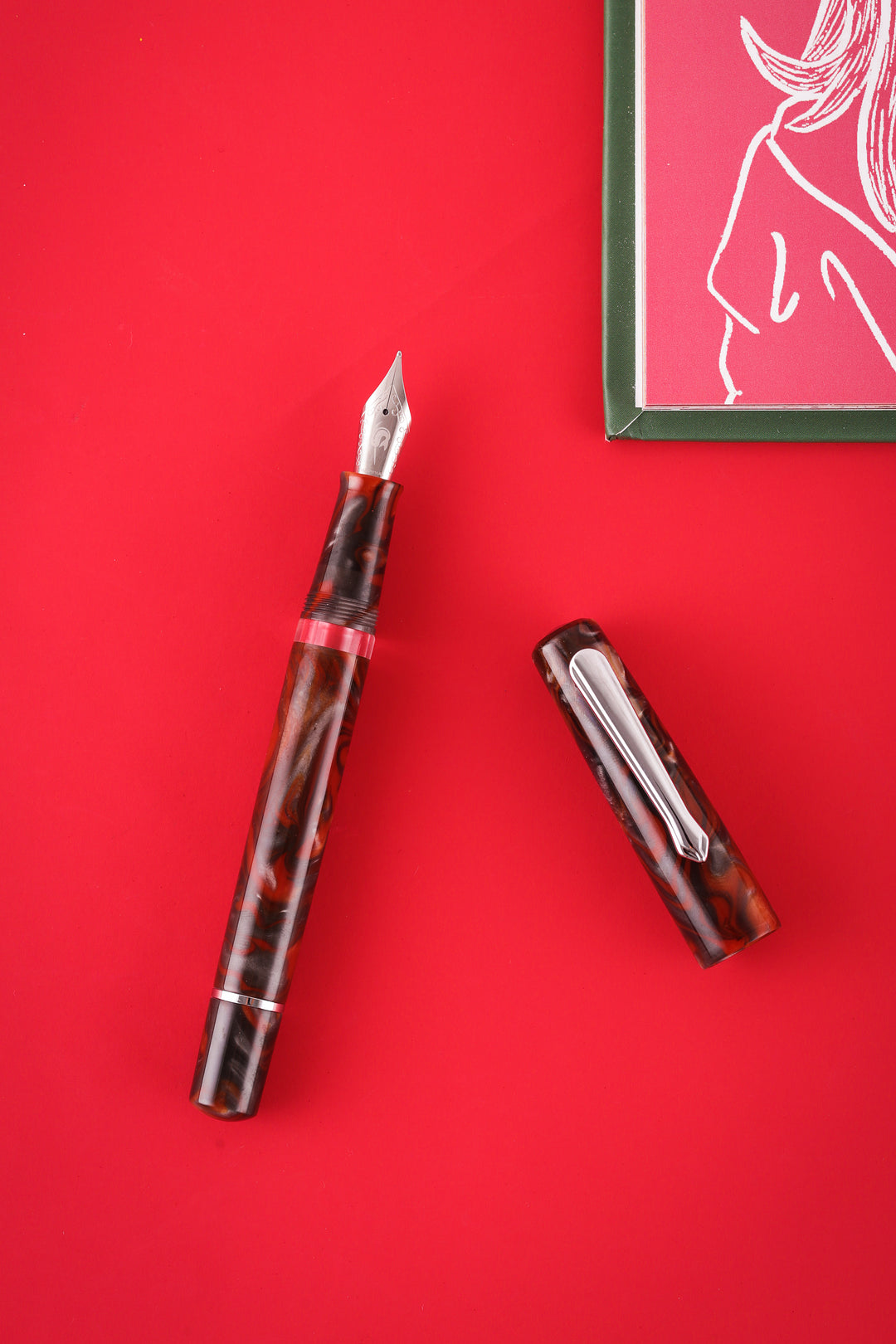 Narwhal Schuylkill Fountain Pen - Rockfish Red