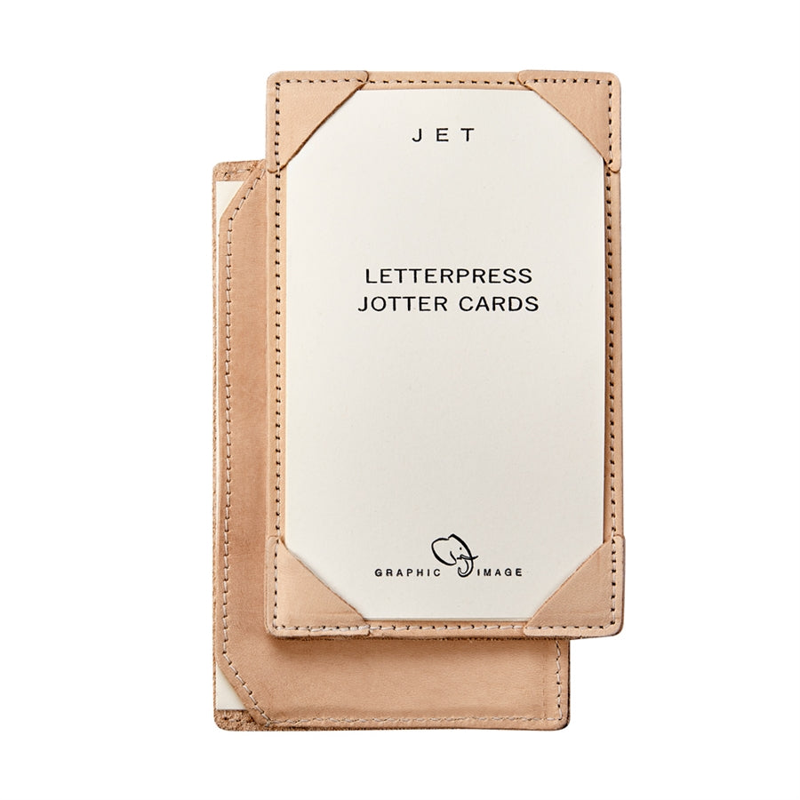 Graphic Image Natural Vachetta Leather Jotter
