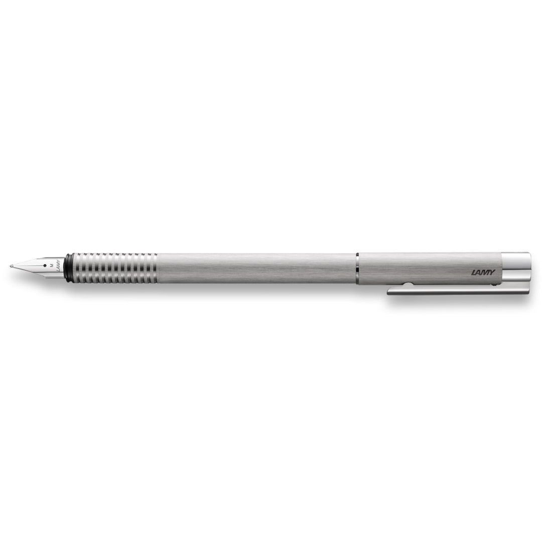 Lamy Logo Fountain Pen - Brushed Stainless Steel