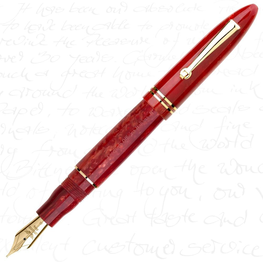 Leonardo Officina Italiana Furore Fountain Pen - Red Passion (Gold Trim)