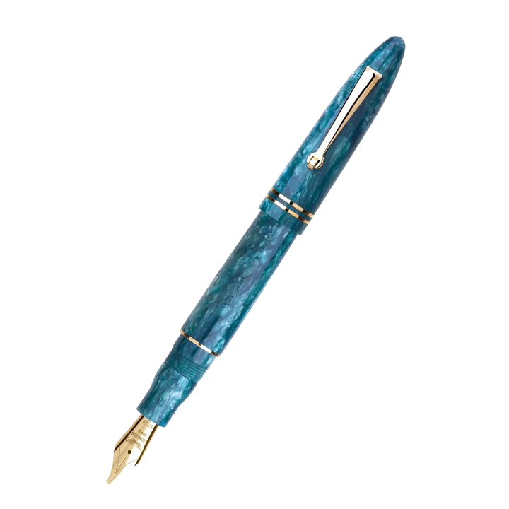 Leonardo Officina Italiana Furore Fountain Pen - Emerald Blue (Gold Trim)
