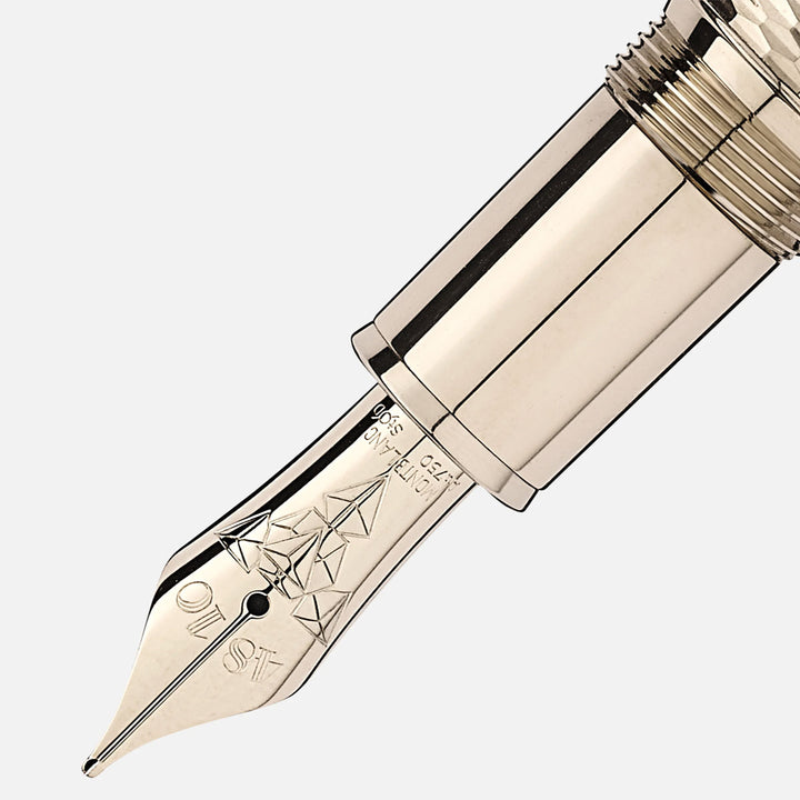 Montblanc Meisterstück Geometry Solitaire LeGrand Fountain Pen - Champagne Gold