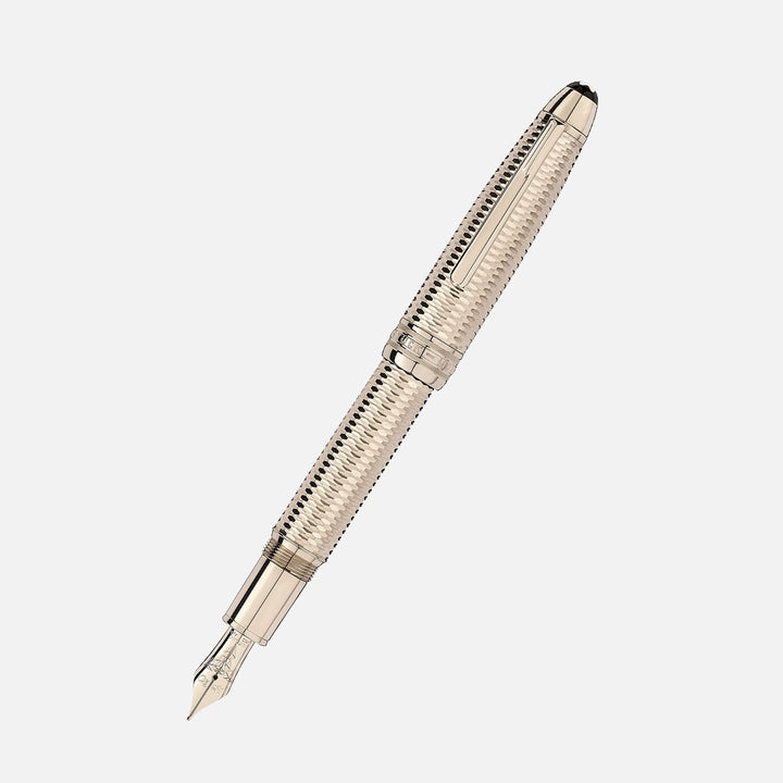 Montblanc Meisterstück Geometry Solitaire LeGrand Fountain Pen - Champagne Gold