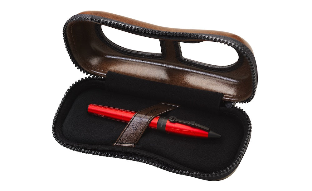 Montegrappa Lamb Leather Pen Case – 2 Pen Case, Red – The Nibsmith