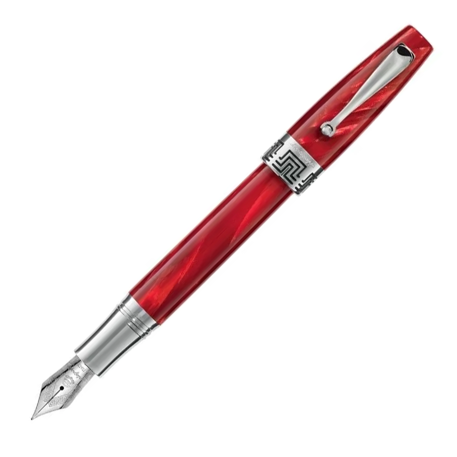 Montegrappa Historia Red w/ Silver Trim - Fountain Pen – The Pleasure ...