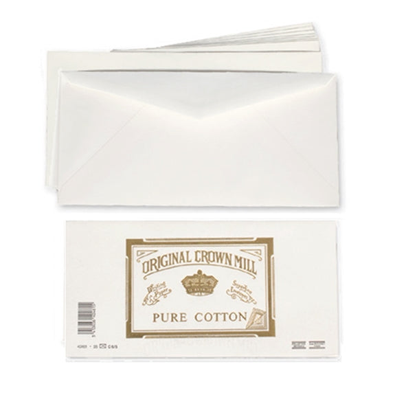 Crown Mill - Pure Cotton Envelopes 25pk (for A4 Letter Pad)