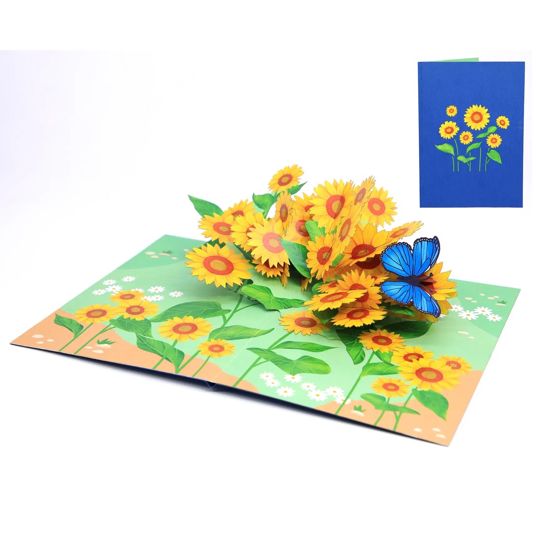 Sunflowers Pop-Up Greeting Card