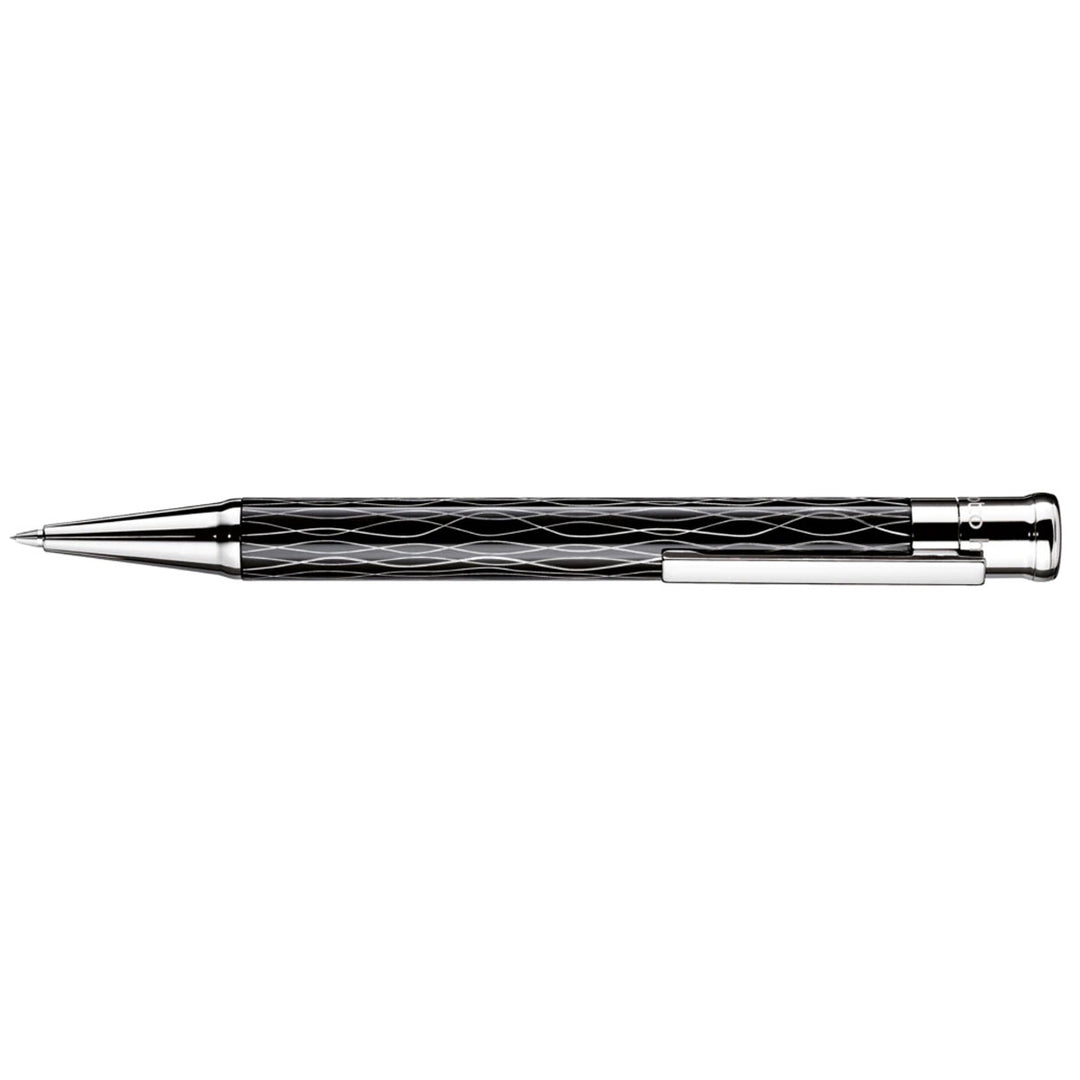 Otto Hutt Design 04 Black and Platinum Wave - Mechanical Pencil