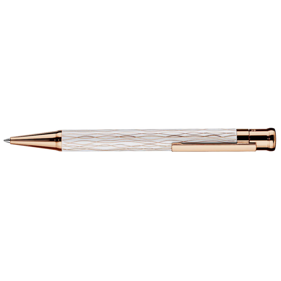 Otto Hutt Design 04 White and Rose Wave - Ballpoint Pen