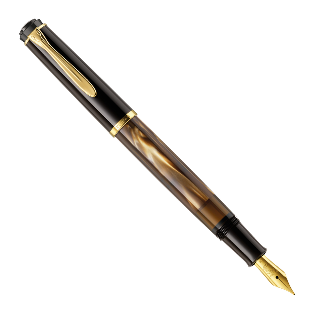 Pelikan M200 Classic Fountain Pen - Brown Marble – The Pleasure of Writing