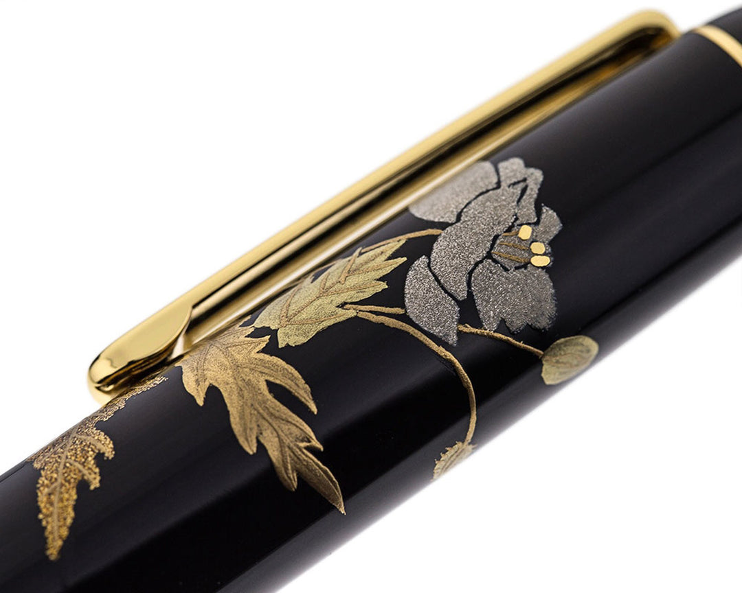 Platinum #3776 Century Urushi Maki-E Fountain Pen - Poppy