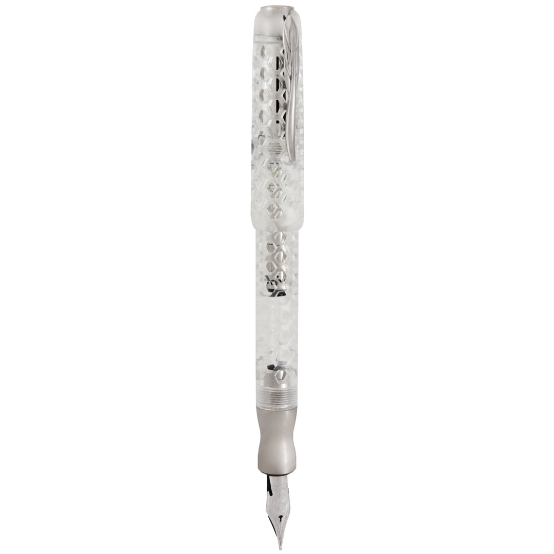 Pineider Honeycomb Fountain Pen - Sugar White