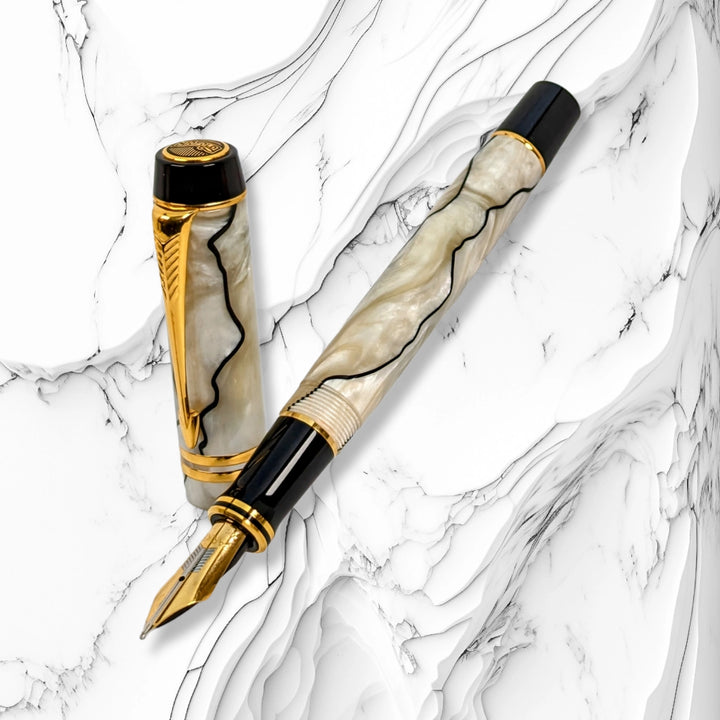 Parker Duofold Centennial Black and Pearl Fountain Pen