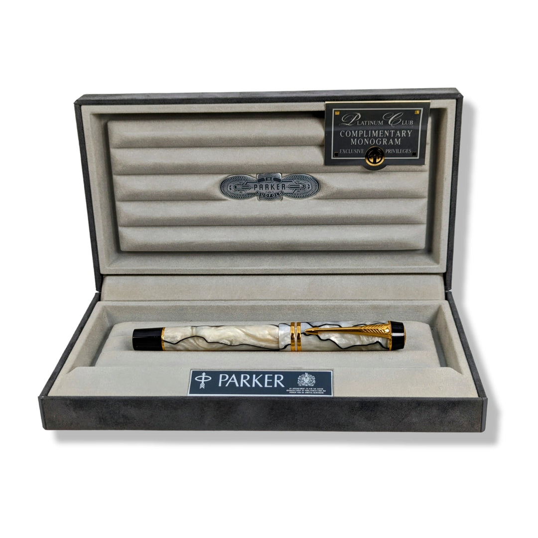 Parker Duofold Centennial Black and Pearl Fountain Pen